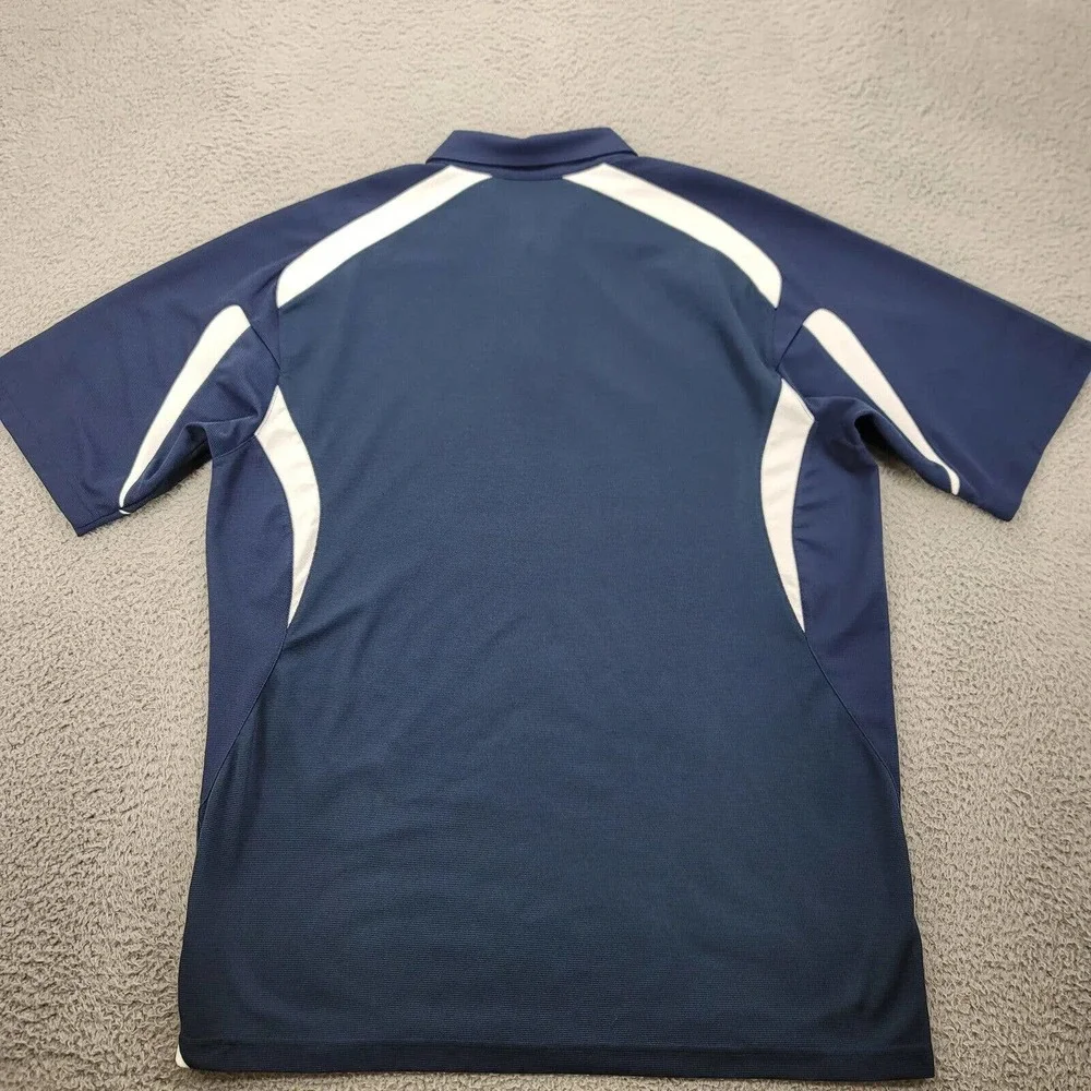 Nike Shirt Mens XL Blue Nike FitDry Raglan Sleeve Polo Casual Golf Outdoors Team